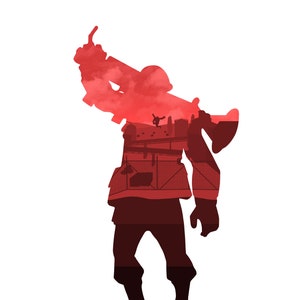 Team Fortress 2 - Red Soldier | Digital Silhouette Piece