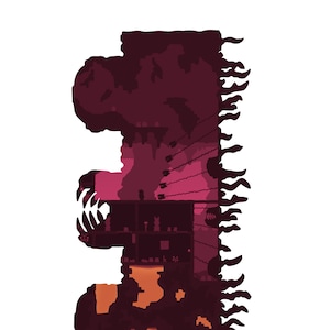 Terraria - Wall of Flesh | Digital Silhouette Piece