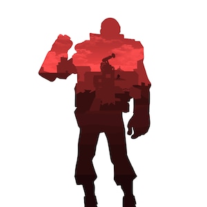 Team Fortress 2 - Red Demoman | Digital Silhouette Piece