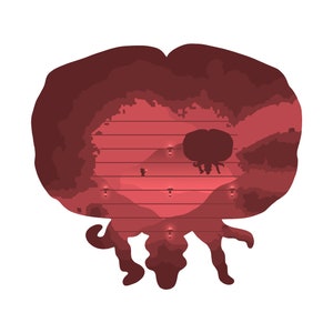Terraria - Cervello di Cthulhu / Pezzo di Silhouette Digitale