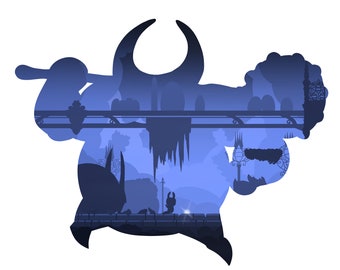 Hollow Knight - False Knight | Digital Silhouette Piece