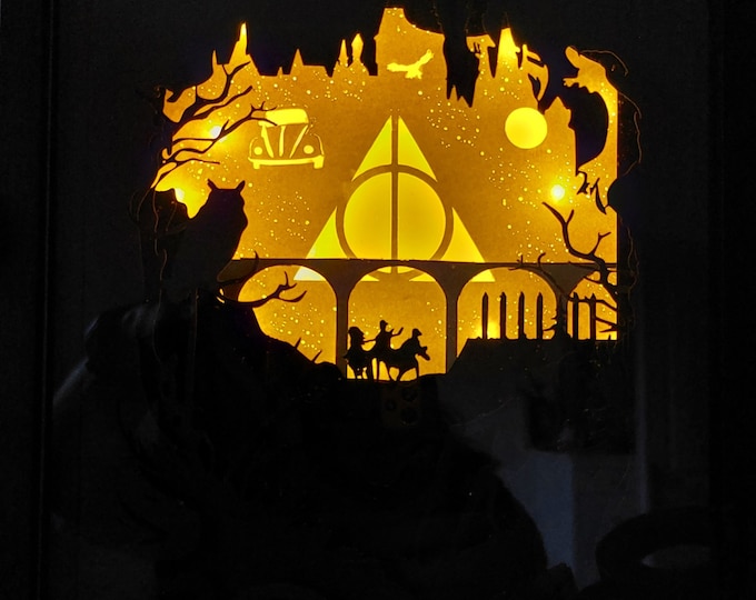 3D light frame inspired by Harry Potter sorcerer