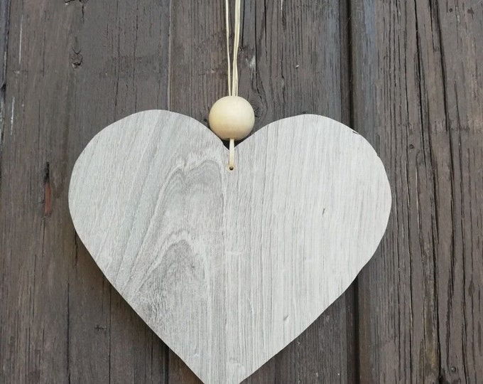 Large wooden heart decoration