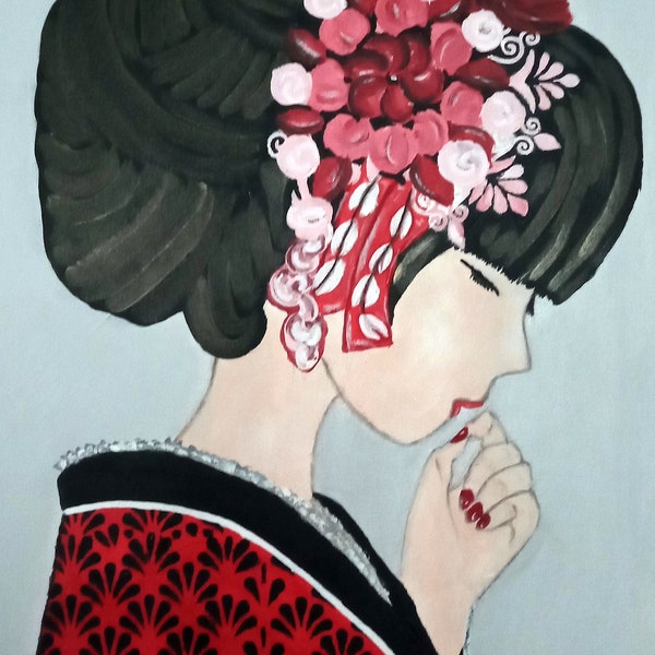 Tableau femmes moderne geisha