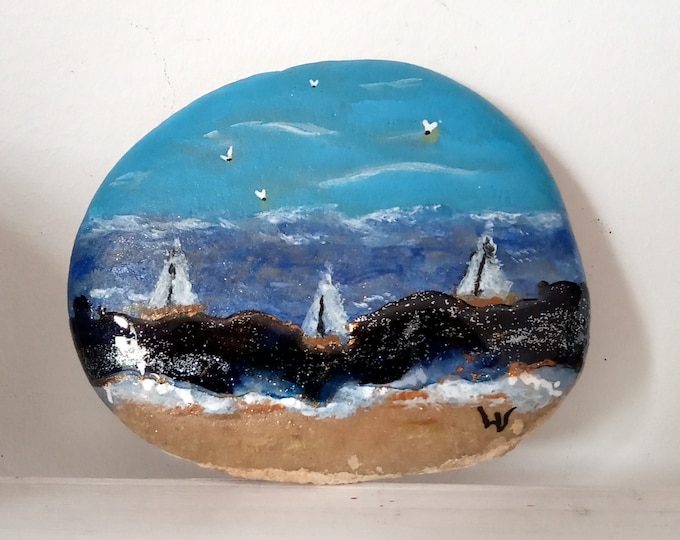 Pebble painted seaside