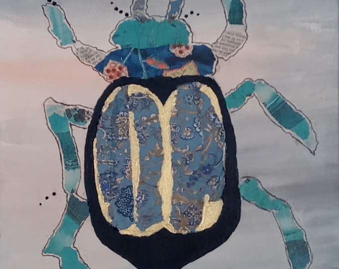 Acrylic beetle painting