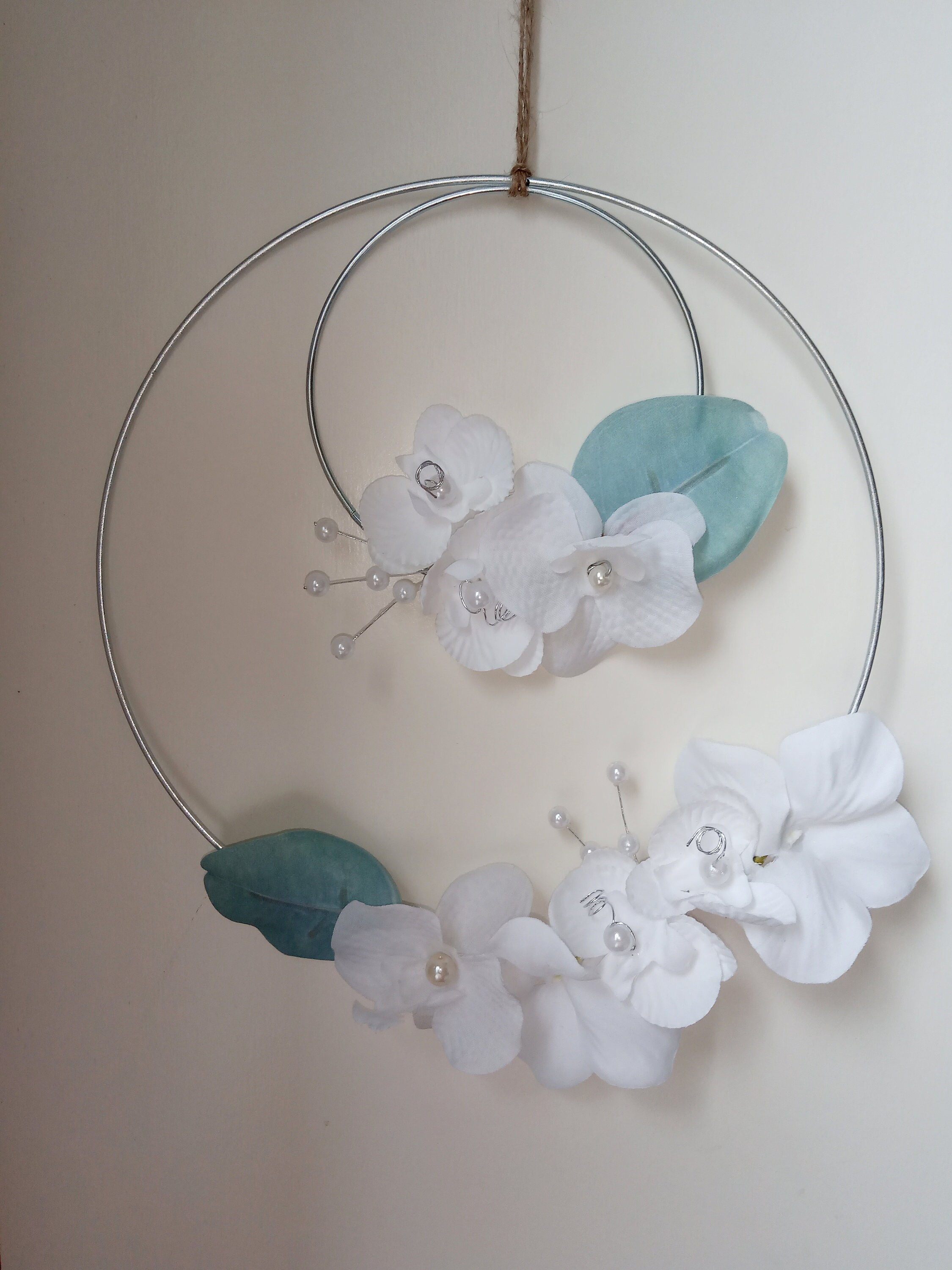 Couronne de Fleurs Orchidées Perles