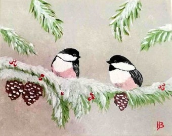 Bird couple painting