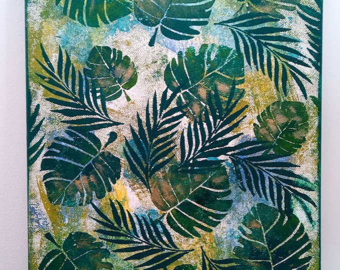 Palm leaf table