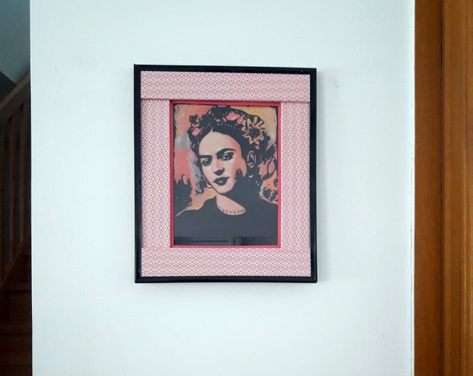 Frame painting under glass Frida Kahlo