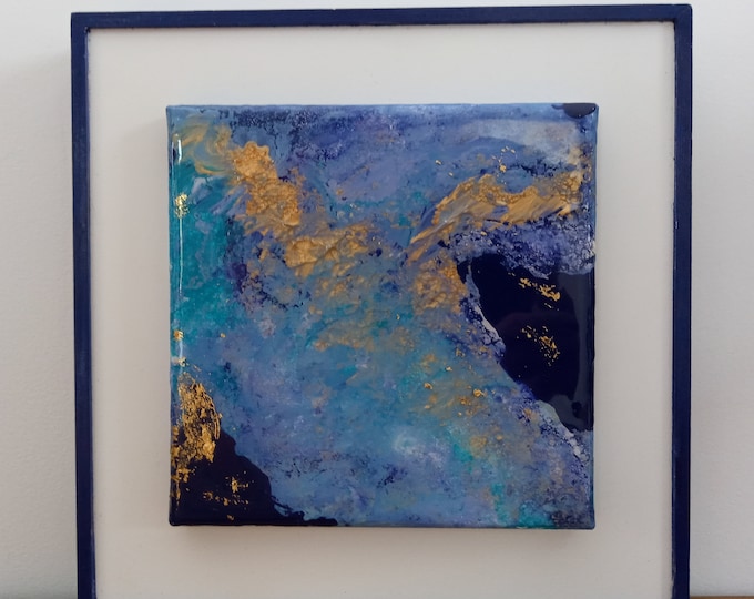Modern abstract resin painting