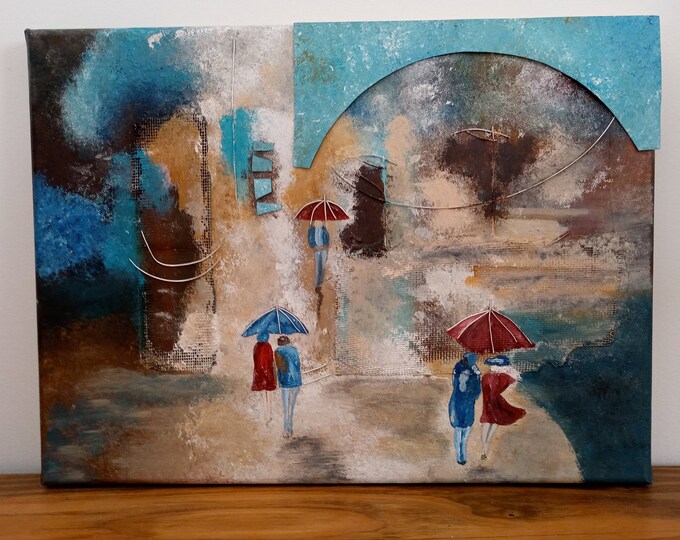 Painting a rainy evening