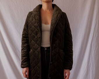 Quilted Velvet Coat - Etsy