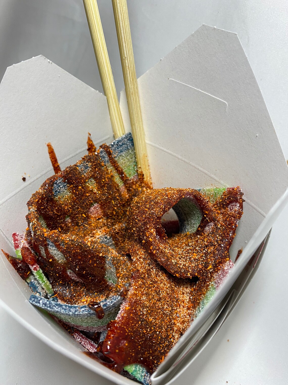 Gummy Worms Candy w/ Chamoy Etsy