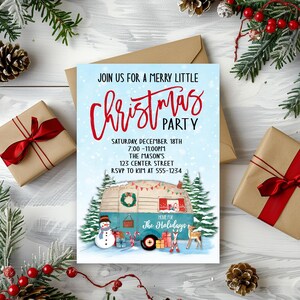 Christmas Camper Party Invitation: Holiday Celebration