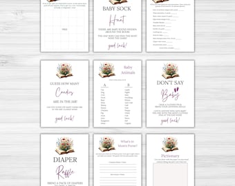 Storybook Baby Shower Games: Book Themed Bundle