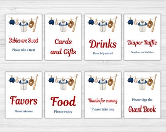 Baseball Baby Shower Signs: Printable Sports Decor