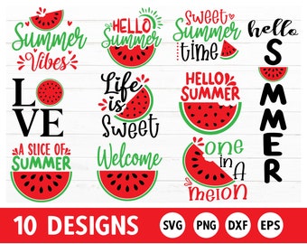Red Watermelon Svg, Summer Svg, One In A Melon Svg, Hello Summer Svg, Summertime Svg, Watermelon Svg