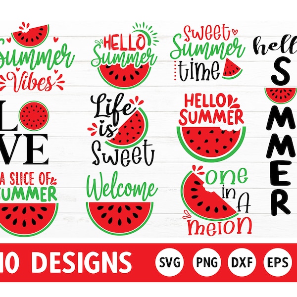 Red Watermelon Svg, Summer Svg, One In A Melon Svg, Hello Summer Svg, Summertime Svg, Watermelon Svg