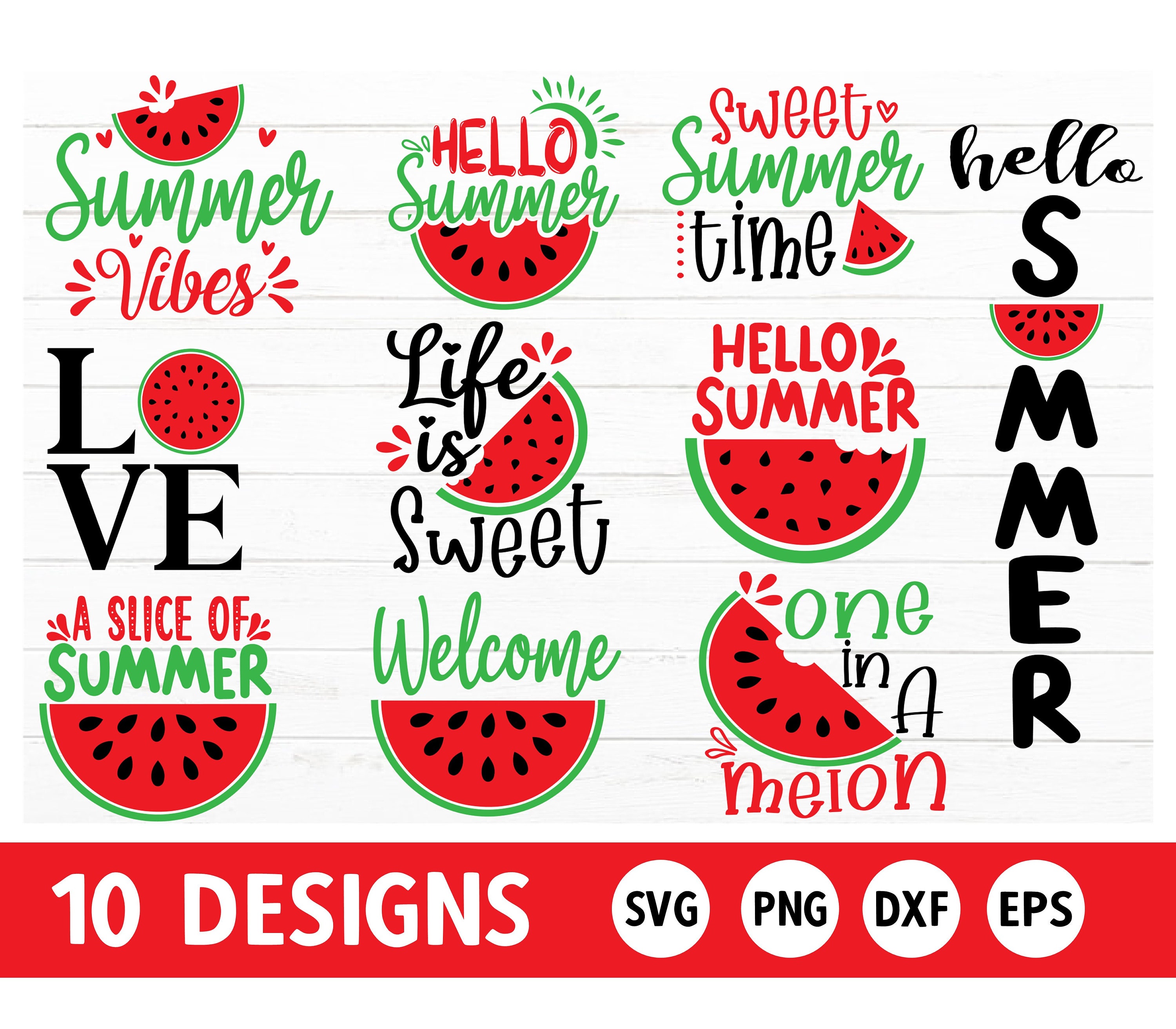 Red Watermelon Svg, Summer Svg, One In A Melon Svg, Hello Summer Svg, Summertime Svg, Watermelon Svg