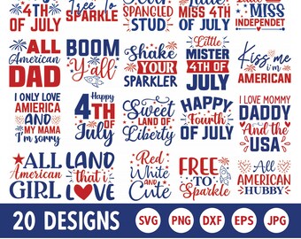 Paquete SVG del 4 de julio: diseños patrióticos