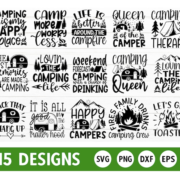 Camping SVG Bundle, Camping Quotes, Camping Sayings, Camping SVG, Camp Life Svg, Campfire Svg