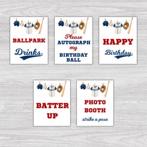 Baseball Party Signs: Printable Birthday Decorations - Etsy