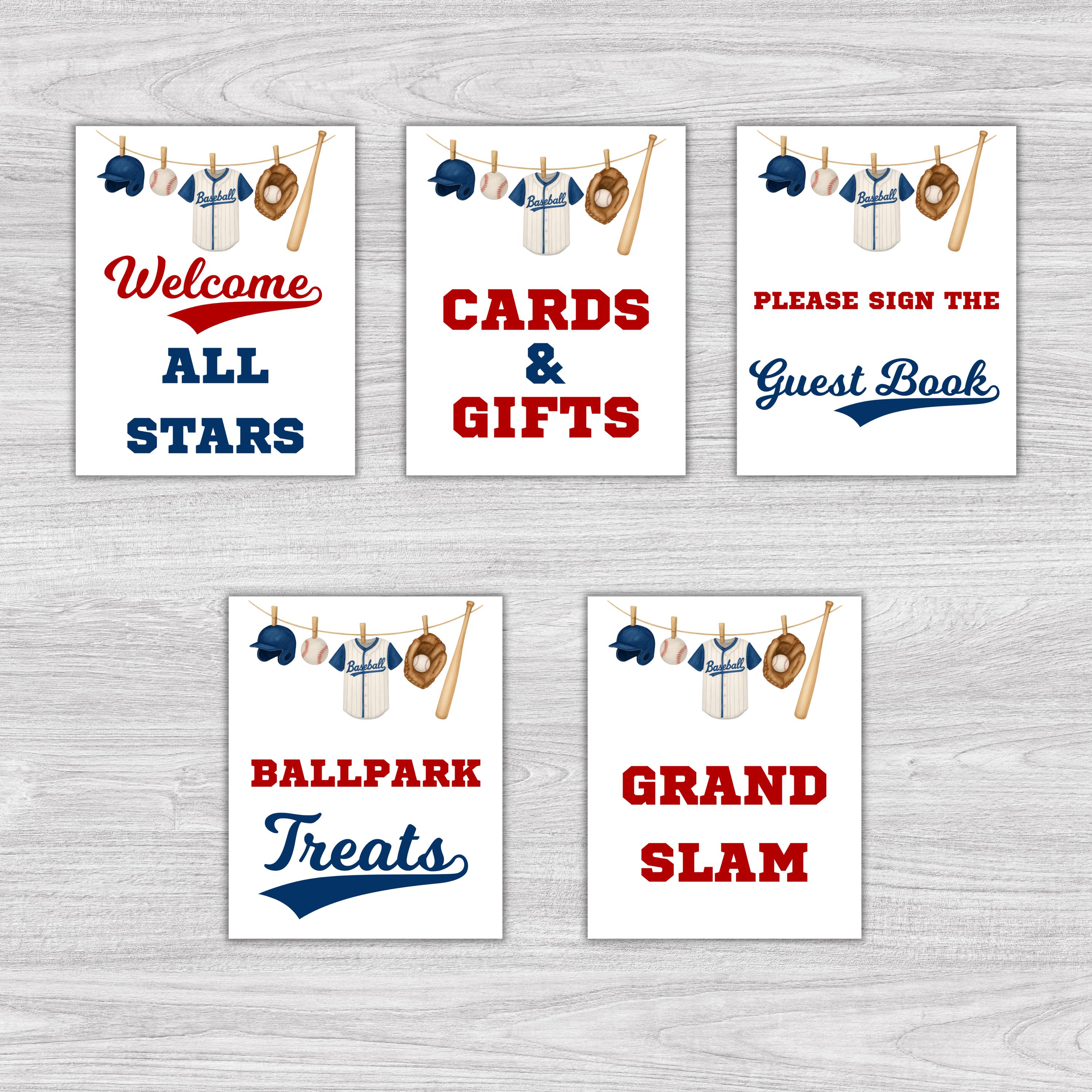 Baseball Party Signs: Printable Birthday Decorations - Etsy
