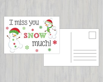Snowman Postcard for Students: Teacher Note
