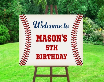 Baseball Party Sign, Baseball Party, Baseball Birthday, Sports Party, Sports Birthday, Sports Poster