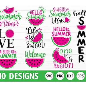 Watermelon Summer SVG Bundle: 10 Designs