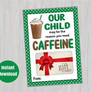 Coffee Gift Card Holder: Teacher Appreciation Gift