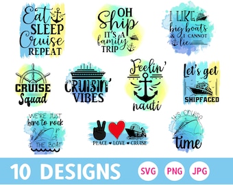 Cruise SVG Bundle: Family Trip Quotes, Shirt Designs