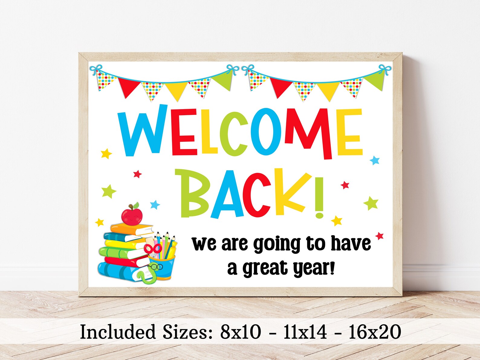Welcome Back to School Sign: Classroom Decor Printable - Etsy