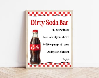 Dirty Soda Bar Sign: Ready To Pop Baby Shower Decor