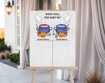 Halloween Gender Reveal Sign: Boo-y or Ghoul - Cast Your Vote