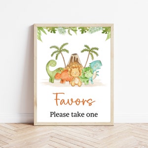 Dinosaur Baby Shower, Dinosaur Baby Shower Favors Sign, Dino Baby Shower, Dinosaur Party,  Favors Sign