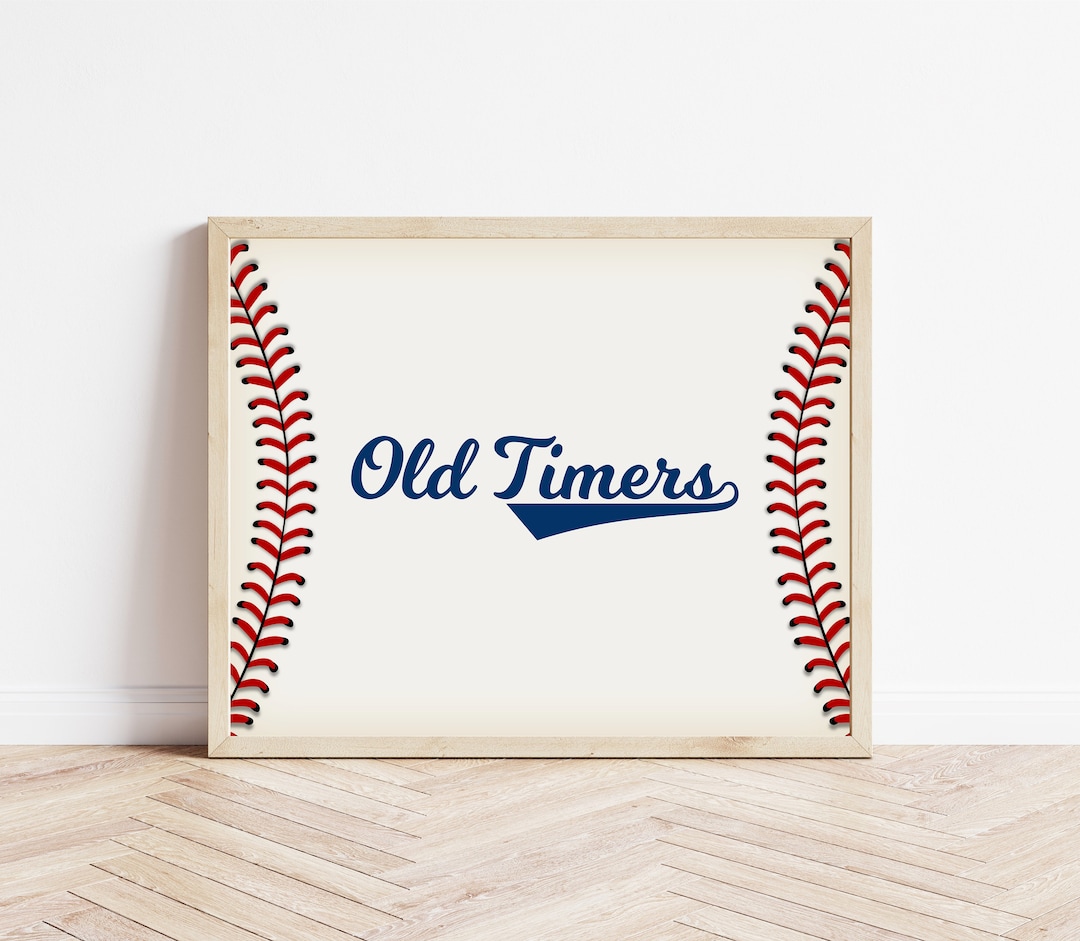 Old Timers Baseball Sign: Birthday Party Decor - Etsy