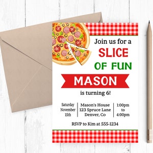 Pizza Birthday Party Invitation: Slice of Fun