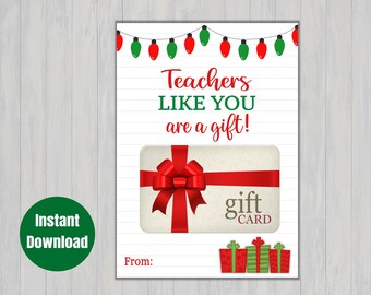 Teacher Gift Card Holder, Christmas Gift Card, Christmas Gift Card Holder, Teachers Like You
