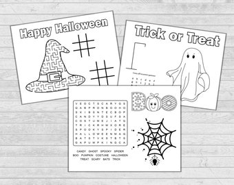 Pagine di attività di Halloween: giochi stampabili per bambini