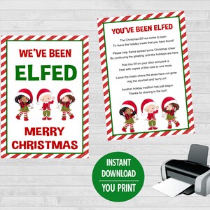 You&#39;ve Been Elfed Printable: Neighbor Christmas Game