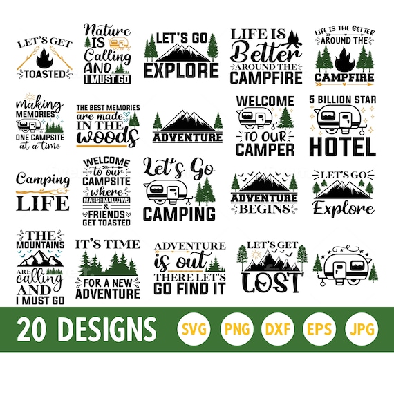 Camping SVG Bundle Camping Quotes Camping Sayings Camping Etsy