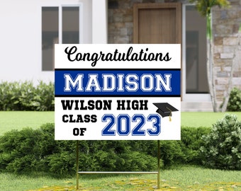 Graduation Yard Sign, Graduation Lawn Sign, Grad Sign, Graduation Party,  Class of 2023