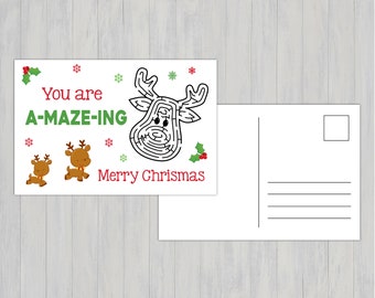 Christmas Maze Postcard for Students: Teacher Note