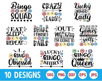 Bingo SVG Bundle: Lady, Queen, Squad Designs