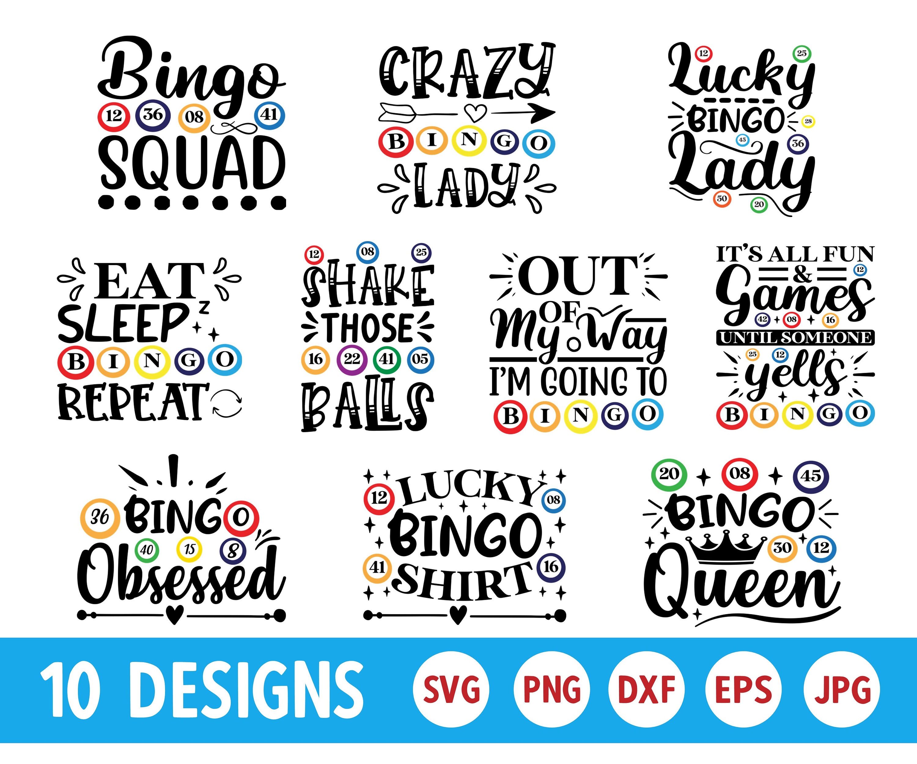 Bingo SVG Bundle Bingo SVG Bingo Lady Svg Bingo Queen Svg - Etsy Australia