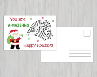 Christmas Maze Postcard for Students: Teacher Note