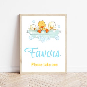 Duckling Baby Shower Favors Sign