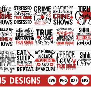 True Crime SVG Bundle: Junkie Obsessed Designs